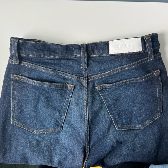 Re/Done Comfort Stretch High Rise Wide Leg Jeans in Barely Worn - Picture 4 of 7